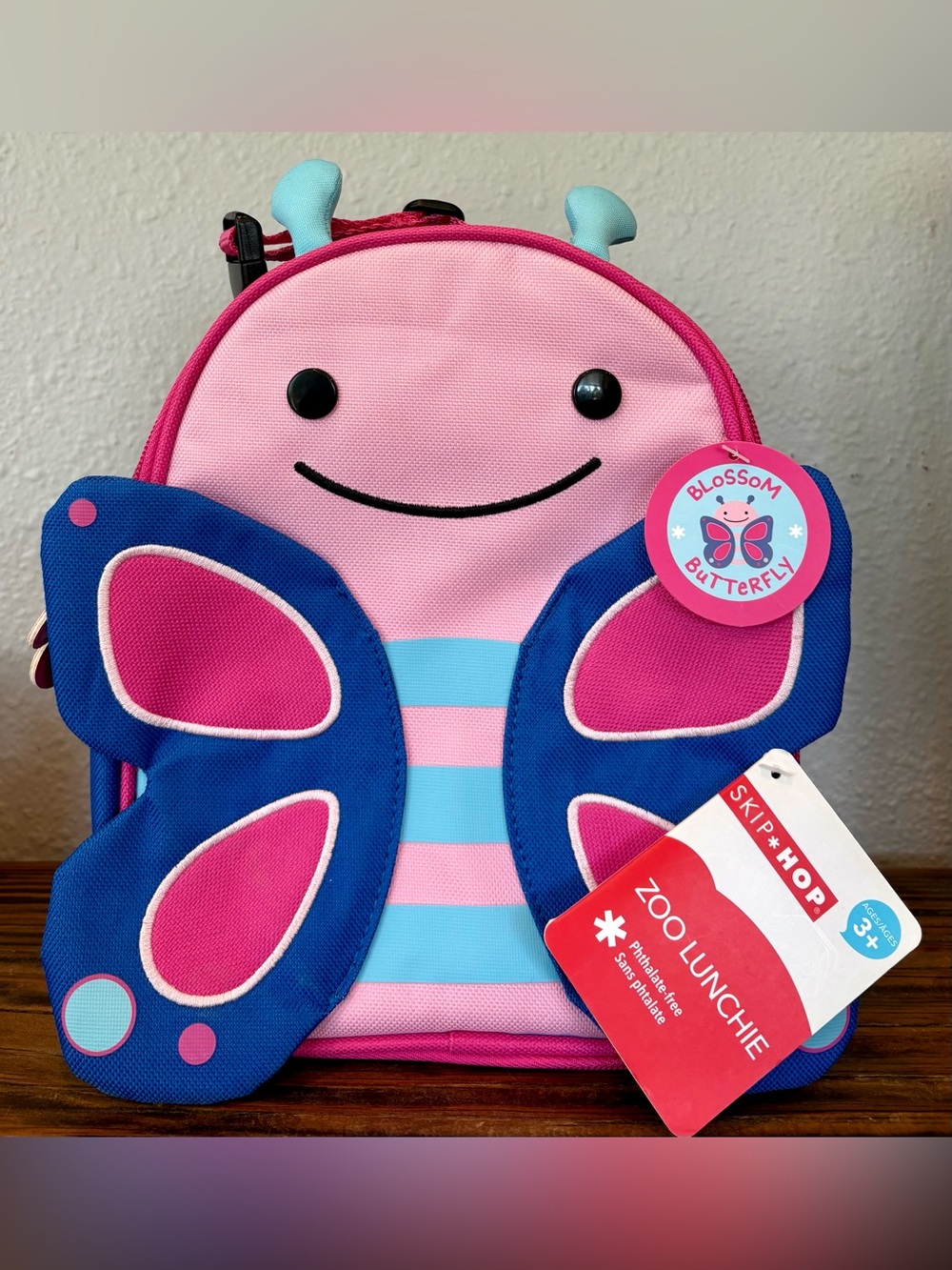 SKIP HOP Zoo Lunchie, Blossom Butterfly, Pink/Blue, BNWT